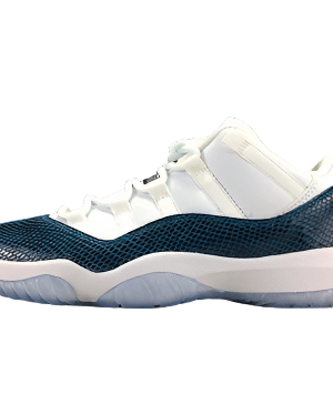 AIR JORDAN 11 RETRO LOW LE SNAKESKIN WHITE/BLACK-NAVY