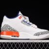 AIR JORDAN 3 RETRO KNICKS WHITE/OLD ROYAL-UNIVERSITY ORANGE-TECH GREY