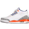 AIR JORDAN 3 RETRO KNICKS WHITE/OLD ROYAL-UNIVERSITY ORANGE-TECH GREY