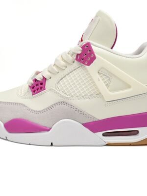 Air Jordan 4 White Purple Grey