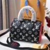 LV Speedy Bandouli¨¨re 20 Monogram Empreinte Black/White/Pink For Women, WoHandbags 8.1in/21cm LV M46088