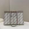 FI X-Tote White canvas FF bag For Woman 41cm/16in 8BH374AKKYF1HZ1