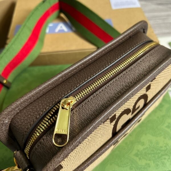 gg Jumbo gg Mini Bag Camel And Ebony Jumbo gg Canvas For Women? 8.9in/22.5cm gg 696075 UKMDG 2570