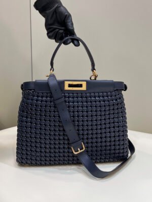 FI Mujer Peekaboo Iconic Navy Blue Bag For Woman 33cm/13in