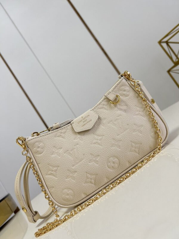b229ad26 LV Easy Pouch On Strap Monogram Empreinte Crème White For Spring, Women’s Handbags, Shoulder Bags 7.5in/19cm LV M81066