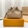 LV Bella Bucket Bag Mahina Galet Grey For Women, Women’s Handbags, Shoulder And Crossbody Bags 7.5in/22cm LV M57201