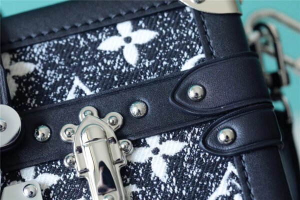 LV Petite Malle Monogram Jacquard Denim Navy Blue For Women,  Shoulder And Crossbody Bags 7.9in/20cm LV?