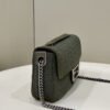 FI Baguette Chain Midi Green FF Fabric Bag For Woman 14.5cm/6in 8BR793AHW5F1F2L