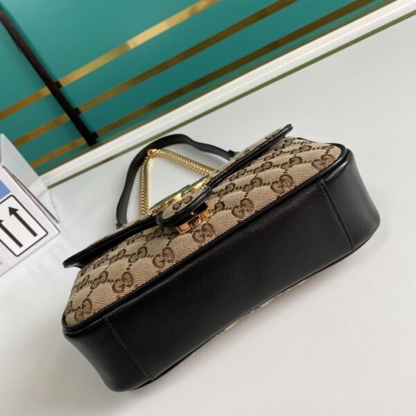 gg Marmont Matelass¨¦ Mini Bag Beige/Ebony Diagonal Matelass¨¦ Original gg Canvas For Women  8.5in/22cm 446744