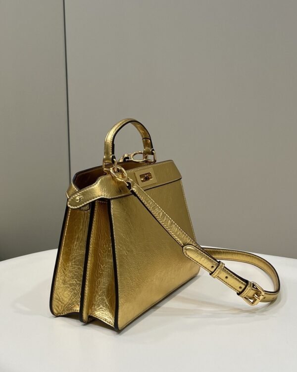 FI Peekaboo Medium Gold Bag For Woman 33cm/13in