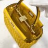 FI Peekaboo Mini Yellow Braided Bag For Woman 18cm/7in