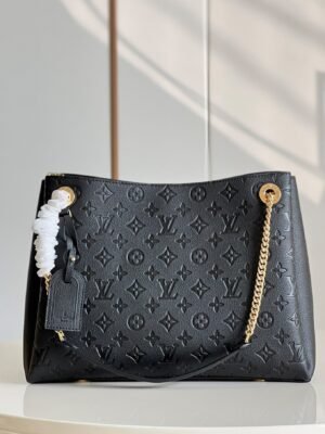 LV Surene MM Monogram Empreinte Black For Women,  Shoulder Bags 14.6in/37cm LV M43758