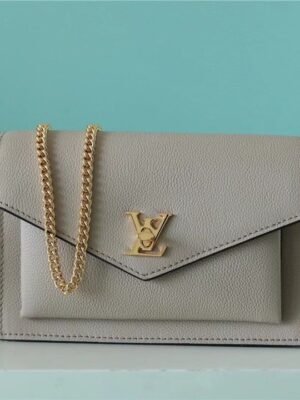 LV Mylockme Chain Pochette Grey For Women,  Shoulder and Crossbody Bags 7.5in/19cm LV?