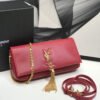 YSSL Kate Tassel Small Shoulder Bag Red For Women 10.2in/26cm YSL?