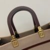 FI Sunshine Medium Tote Bag Beige Canvas For Women, Bags, Shoulder Bags 13.8in/35cm FF 8BH386