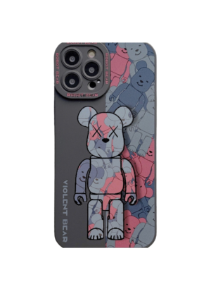 Spilt Red Bear iPhone Case
