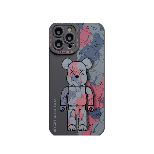 Spilt Red Bear iPhone Case