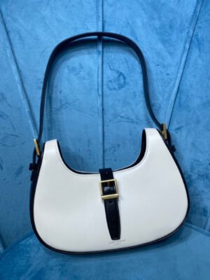 YSSL Le Fermoir Hobo Bag White/Black For Women 9.5in/24cm YSL?