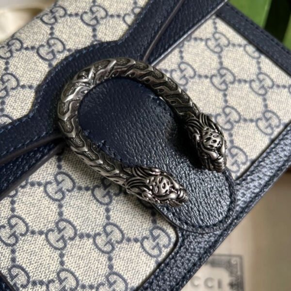 gg Dionysus Mini Bag Beige And Blue gg Supreme Canvas For Women 7.5in/20cm