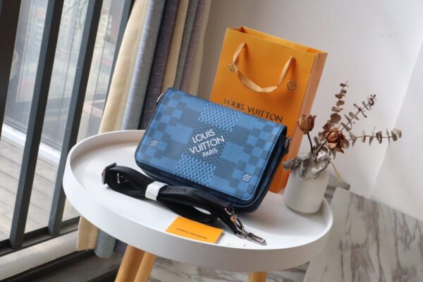 b9ce0492 LV Studio Messenger Damier Graphite Blue For Men, Bags, Shoulder And Crossbody Bags 9.3in/25.3cm LV N50026