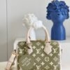 LV Speedy Bandouli¨¨re 20 Monogram Empreinte Khaki Green/Beige/Cream For Women, WoHandbags 8.1in/21cm LV M46118