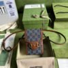 gg Horsebit 1955 Mini Bag Blue And Ivory gg Denim Jacquard For Women 6.7in/17cm 625615 2KQgg 8375