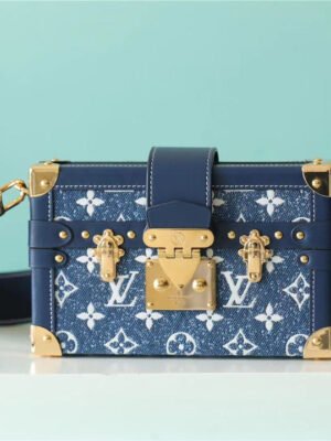 LV Petite Malle Jacquard Since 1854 Blue For Women, Women¡¯s Handbags, Shoulder Bags And Crossbody Bags 7.5in/19cm LV?