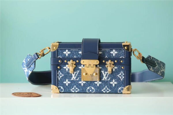 ba64653d LV Petite Malle Jacquard Since 1854 Blue For Women, Women¡¯s Handbags, Shoulder Bags And Crossbody Bags 7.5in/19cm LV?