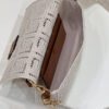 FI Baguette White with Embroidery Medium Bag For Woman 28cm/11in