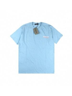 Balenciaga Basic Logo T-Shirt - Light Blue