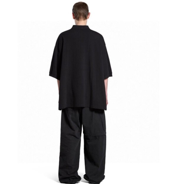 balenciaga-bb-logo-black-polo-shirt-454582 Balenciaga BB Logo Black Polo Shirt