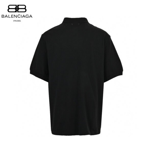 balenciaga-bb-logo-black-polo-shirt-602531 Balenciaga BB Logo Black Polo Shirt