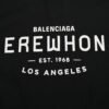 Balenciaga Black T-Shirt with EREWHON Graphic