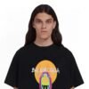 Balenciaga Black T-Shirt with Graphic Design