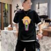 Balenciaga Black T-Shirt with Graphic Design