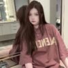 Balenciaga Burgundy Logo T-Shirt
