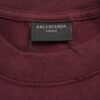 Balenciaga Burgundy Logo T-Shirt