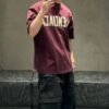 Balenciaga Burgundy Logo T-Shirt