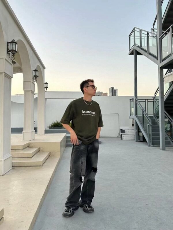 balenciaga-design-team-t-shirt-olive-green-502962 Balenciaga Design Team T-Shirt (Olive Green)