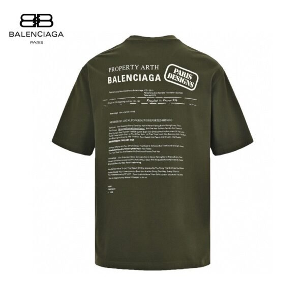 balenciaga-design-team-t-shirt-olive-green-858076 Balenciaga Design Team T-Shirt (Olive Green)