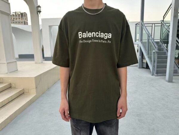 balenciaga-design-team-t-shirt-olive-green-916909 Balenciaga Design Team T-Shirt (Olive Green)