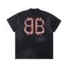 Balenciaga Distressed BB Logo T-Shirt
