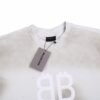 BALENCIAGA DISTRESSED LOGO T-SHIRT WHITE GREY