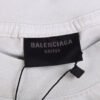 BALENCIAGA DISTRESSED LOGO T-SHIRT WHITE GREY
