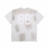 BALENCIAGA DISTRESSED LOGO T-SHIRT WHITE GREY