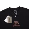 BALENCIAGA DOUBLE B LOGO T-SHIRT BLACK