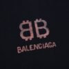 BALENCIAGA DOUBLE B LOGO T-SHIRT BLACK