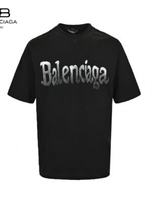 Balenciaga Gradient Logo T-Shirt (Black)
