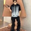 Balenciaga Gradient Stripe Black T-Shirt