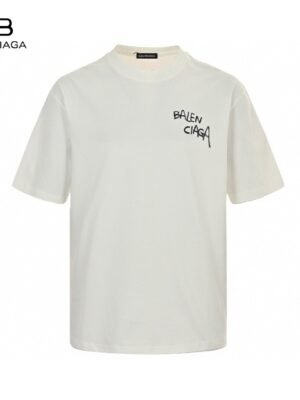 Balenciaga Graffiti Logo White T-Shirt